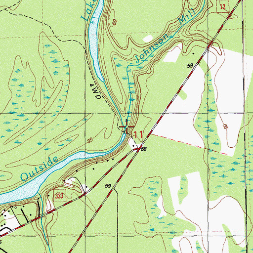 Topographic Map of Shingle Landing, FL