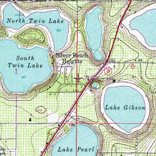 Topographic Map of Silver Beach Heights, FL