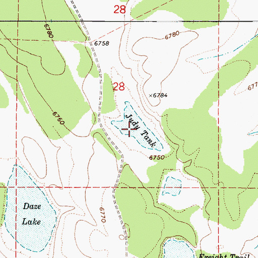 Topographic Map of Judy Tank, AZ