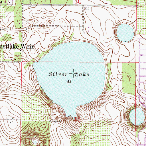 Topographic Map of Silver Lake, FL
