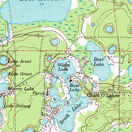 Topographic Map of Silver Lake, FL