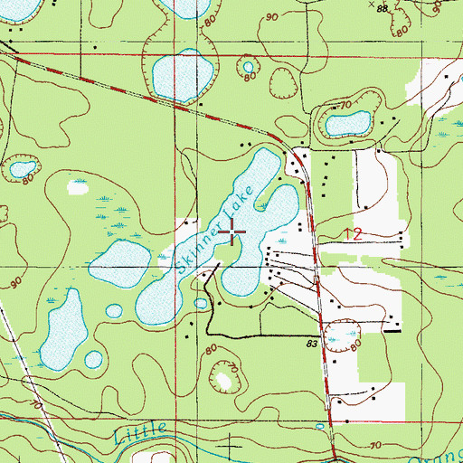 Topographic Map of Skinner Lake, FL