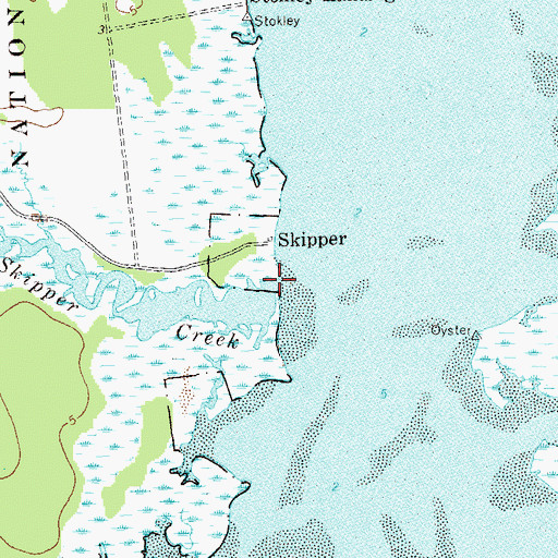 Topographic Map of Skipper Creek, FL