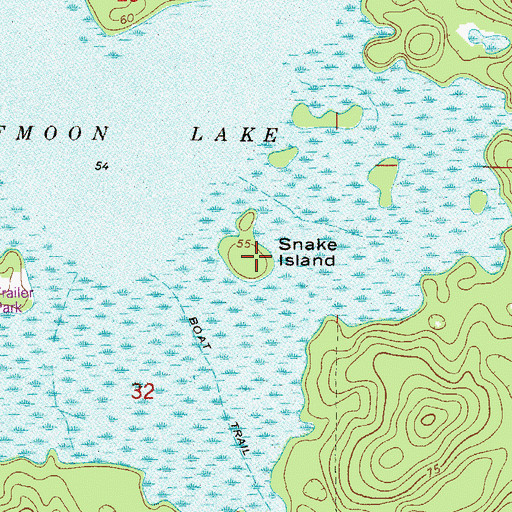 Topographic Map of Snake Island, FL