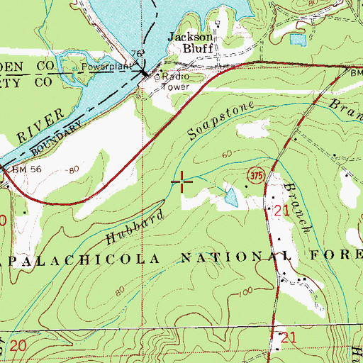 Topographic Map of Soapstone Branch, FL