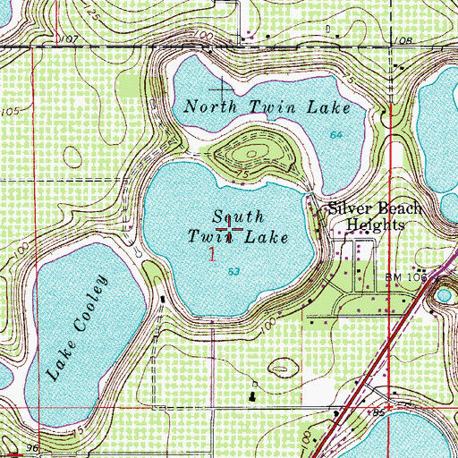 Topographic Map of South Twin Lake, FL