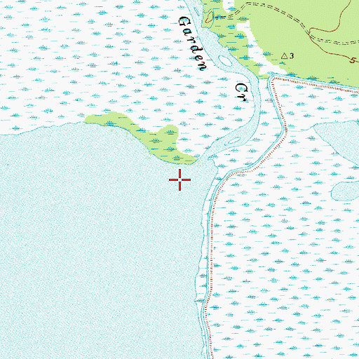 Topographic Map of Spring Garden Creek, FL