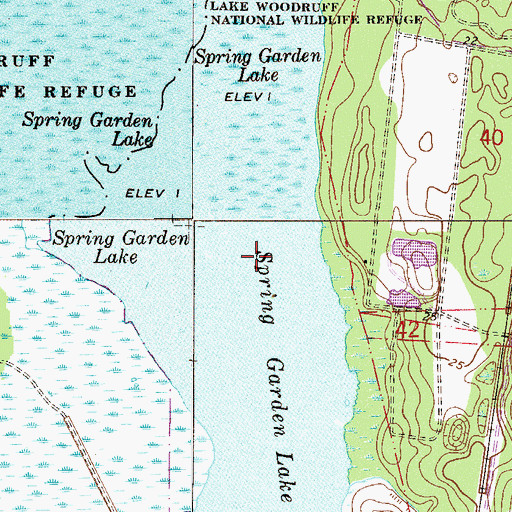 Topographic Map of Spring Garden Lake, FL
