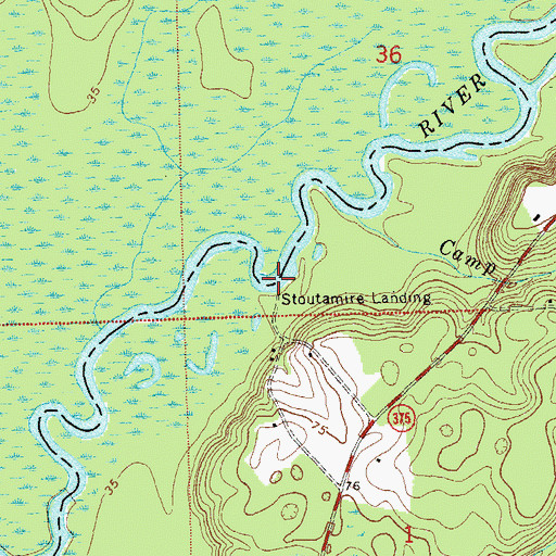 Topographic Map of Stoutamire Landing, FL