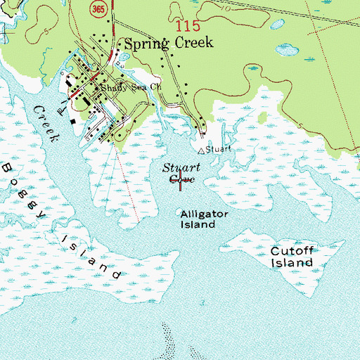 Topographic Map of Stuart Cove, FL