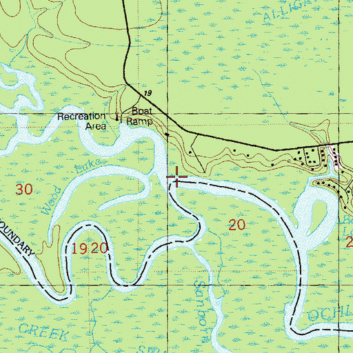 Topographic Map of Syfrett Creek, FL