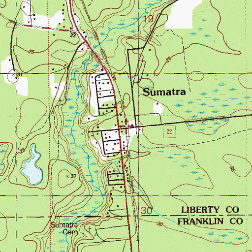 Topographic Map of Sumatra, FL