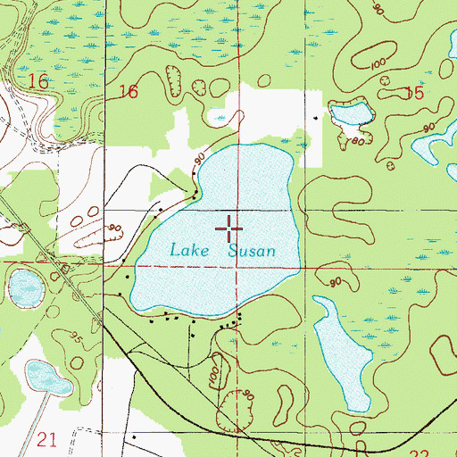 Topographic Map of Lake Susan, FL