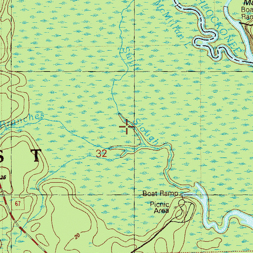 Topographic Map of Swift Slough, FL