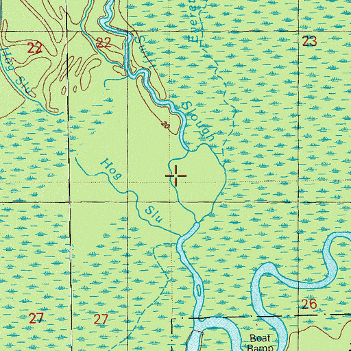 Topographic Map of Swift Slough, FL