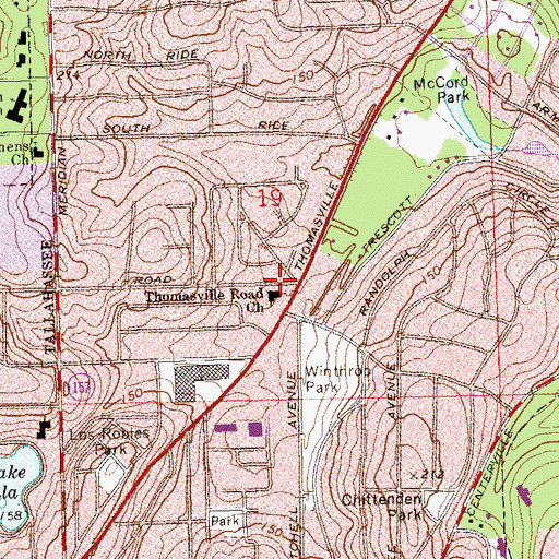 Topographic Map of Thomasville Road Church, FL