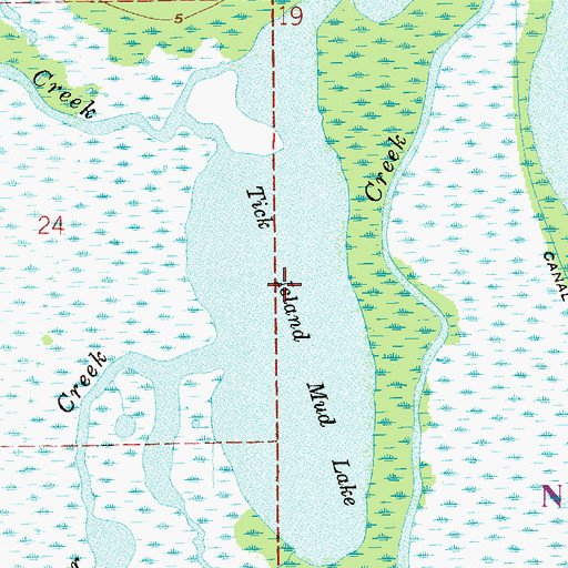 Topographic Map of Tick Island Mud Lake, FL