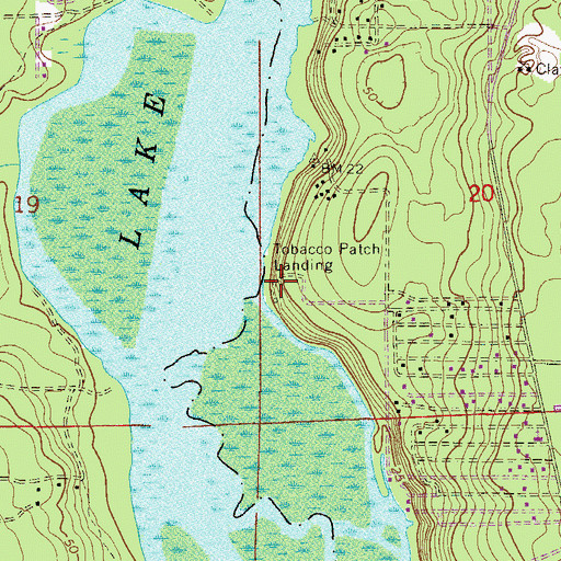 Topographic Map of Tobacco Patch Landing, FL