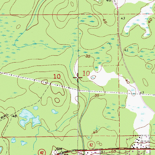 Topographic Map of Tracy Canal, FL