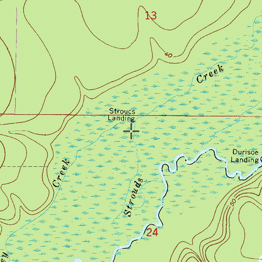 Topographic Map of Turkey Creek, FL