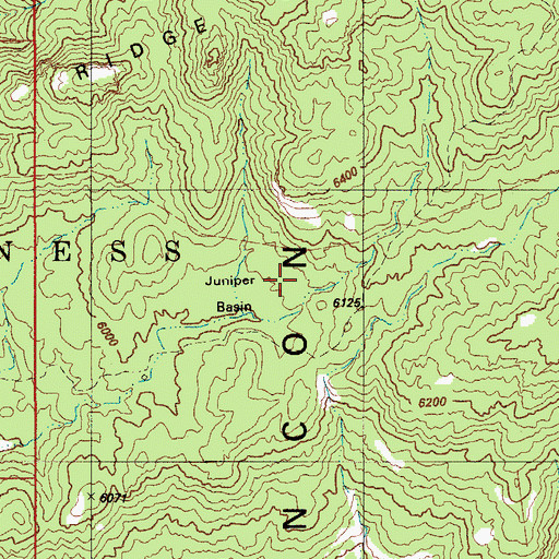 Topographic Map of Juniper Basin, AZ