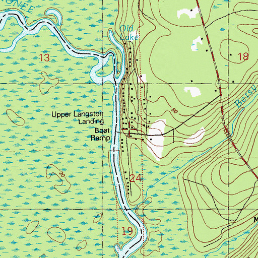 Topographic Map of Upper Langston Landing, FL