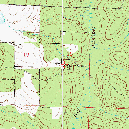 Topographic Map of Valley Grove Church, FL
