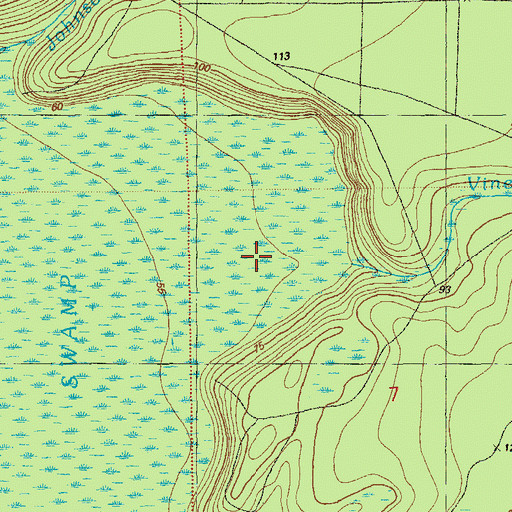 Topographic Map of Viney Branch, FL