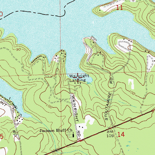 Topographic Map of Wainright Landing, FL