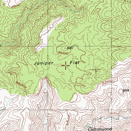 Topographic Map of Juniper Flat, AZ