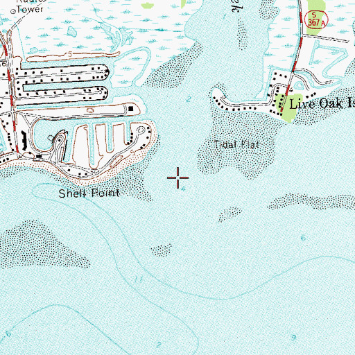 Topographic Map of Walker Creek, FL