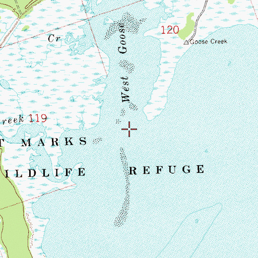 Topographic Map of West Goose Creek, FL