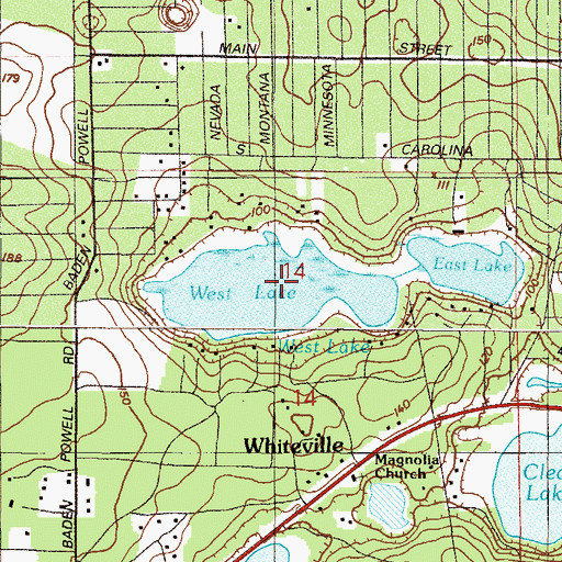 Topographic Map of West Lake, FL