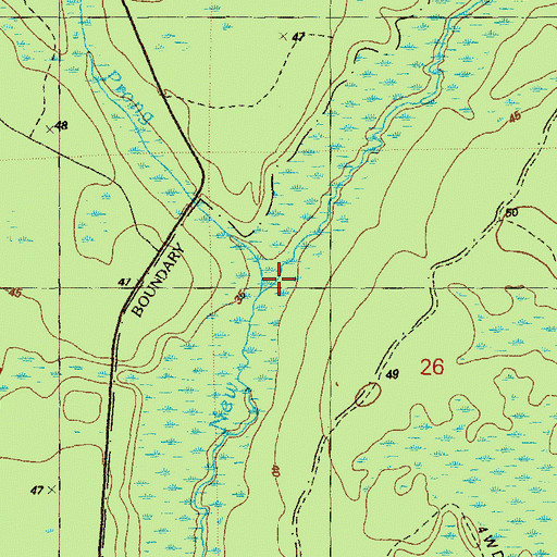 Topographic Map of West Prong New River, FL