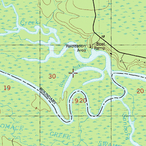 Topographic Map of Wood Lake, FL