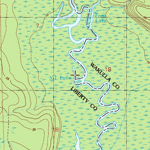 Topographic Map of X L Lake, FL
