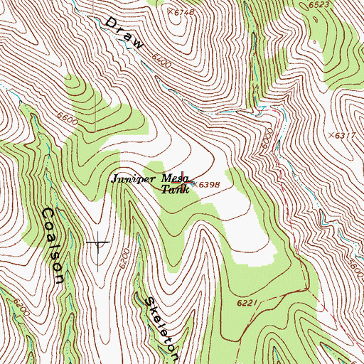 Topographic Map of Juniper Mesa Tank, AZ
