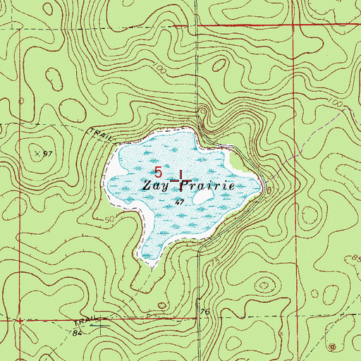 Topographic Map of Zay Prairie, FL