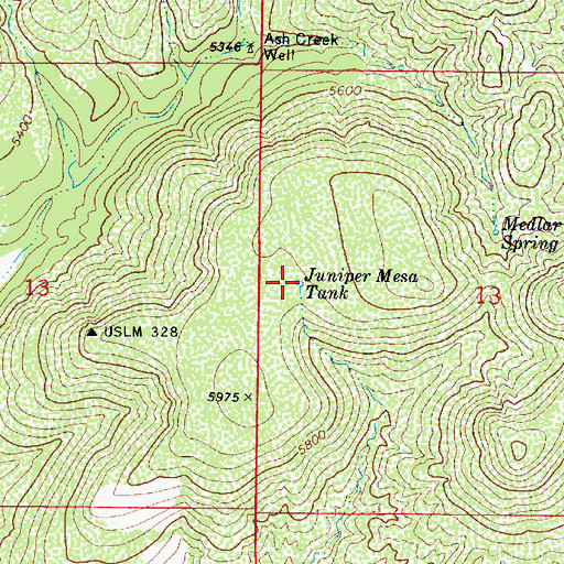Topographic Map of Juniper Mesa Tank, AZ