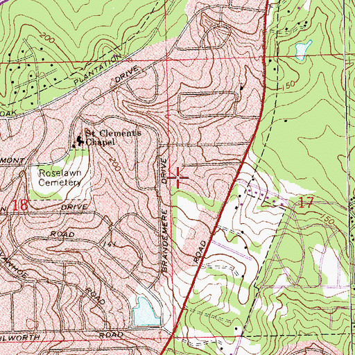 Topographic Map of The Village Center, FL