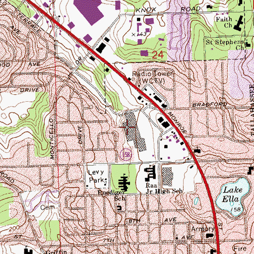 Topographic Map of Northwood Mall, FL