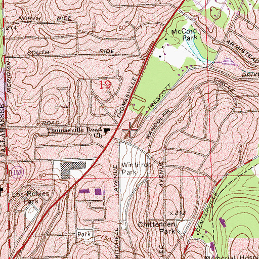 Topographic Map of Miracle Plaza, FL