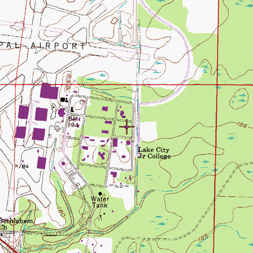 Topographic Map of Fort White Adult Education School, FL