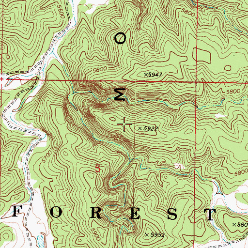 Topographic Map of Juniper Mountains, AZ