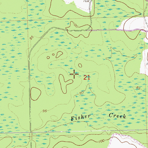 Topographic Map of Berean Mennonite Church, FL