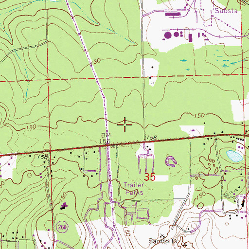 Topographic Map of Words of Life Temple, FL