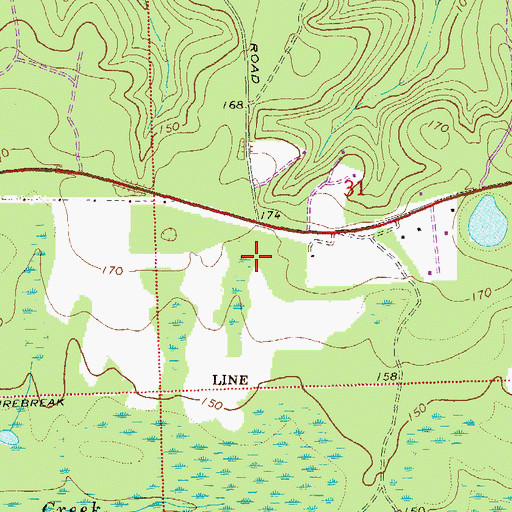 Topographic Map of Lake Talquin Baptist Church, FL