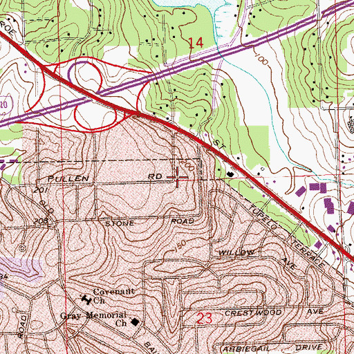 Topographic Map of Bible Baptist Church, FL