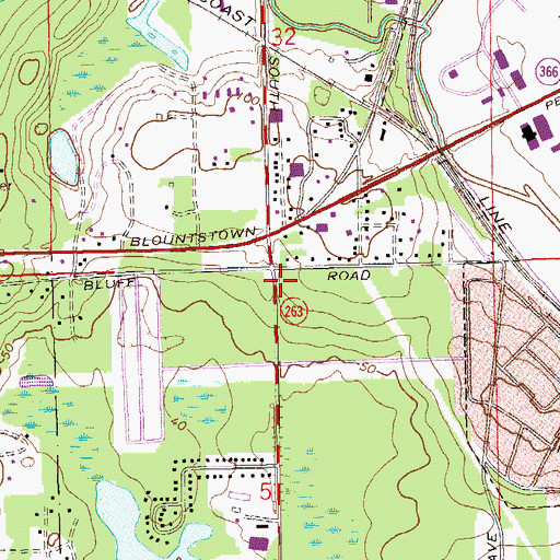 Topographic Map of Hayden Road Assembly of God Church, FL