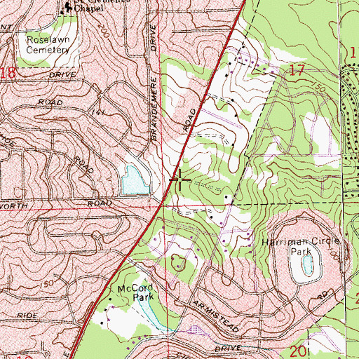Topographic Map of Wildwood Presbyterian Church, FL